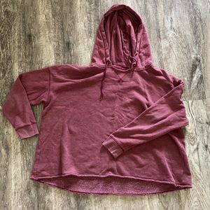 AE maroon cropped hoodie